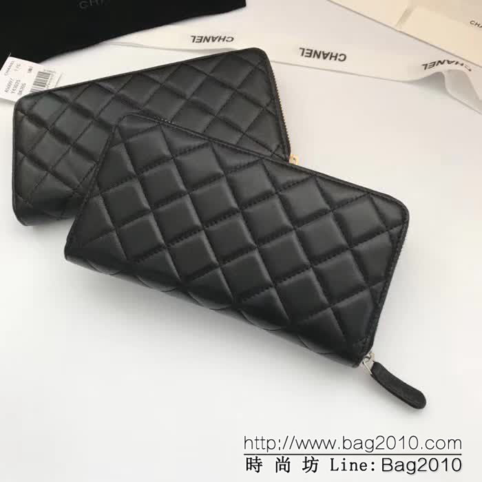 CHANEL香奈兒 頂級原單 原廠綿羊皮 女款拉鏈錢包 A50097  DJC2505